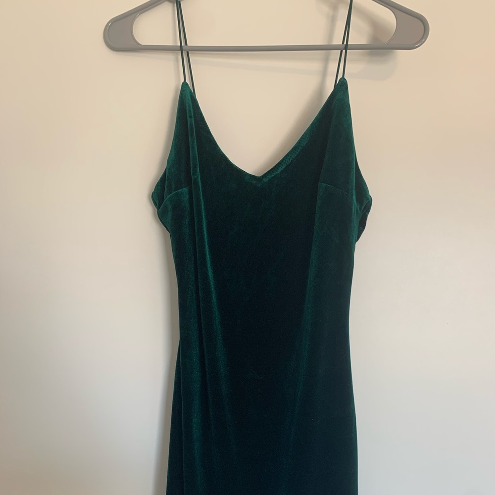 Forever 21 Forest Green Velvet dress